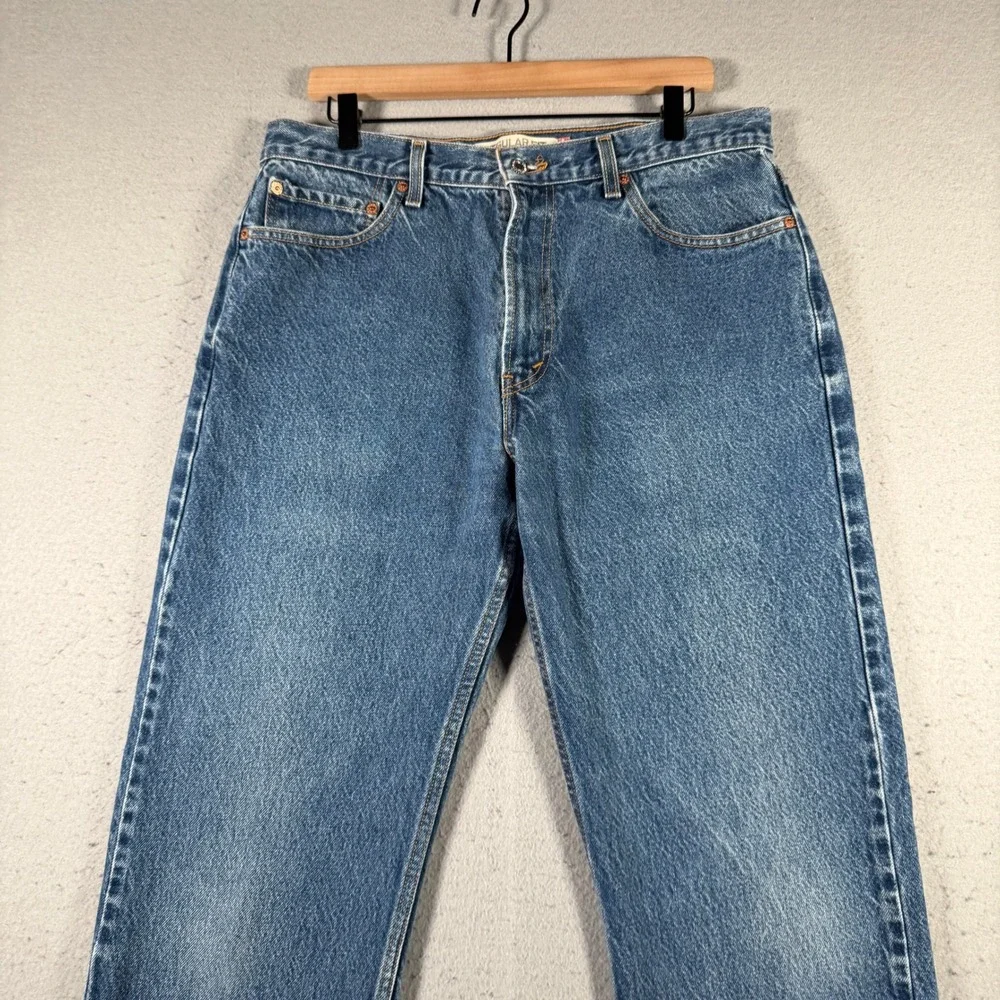 Vintage Levis 505 Regular Fit Mens Blue Straight Leg Denim Jeans‎ W36 L34 Y2K